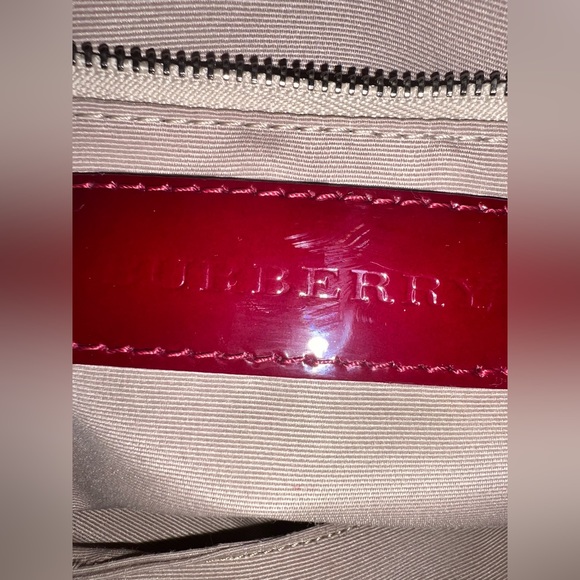 EUC Auth BURBERRY Supernova Star Check w/ Patent Leather Trims Small Bowler Bag - Picture 4 of 9